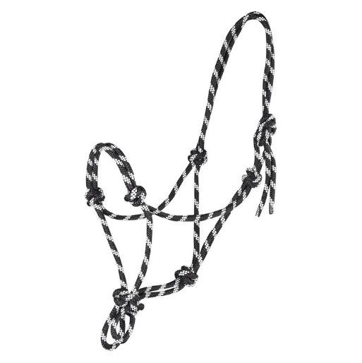 Waldhausen Rope Halter Black/White Pony