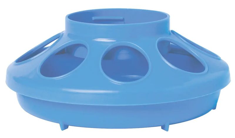 Plastic Poultry Feeder Base 1 QT Berry Blue