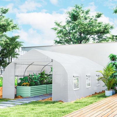 Outsunny 20' x 10' x 7' Walk In Greenhouse