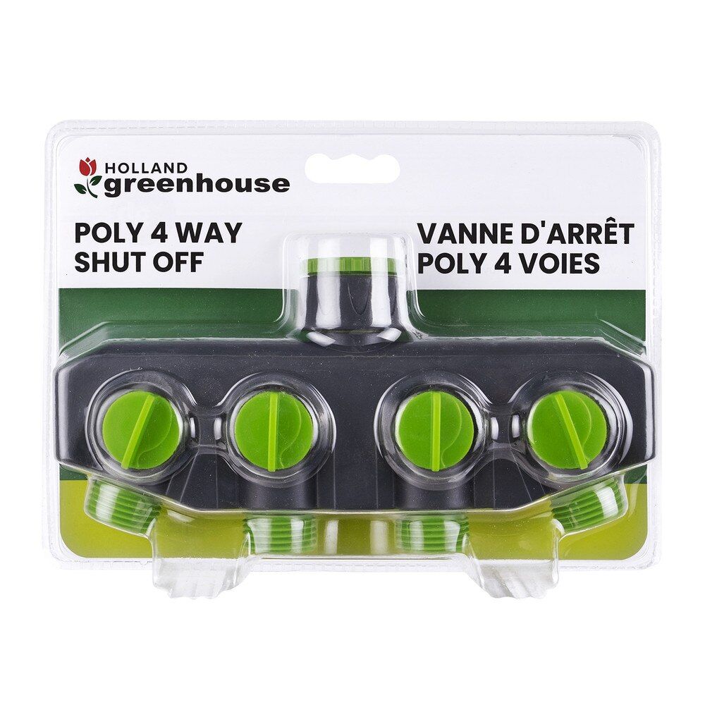 Poly 4-Way Shut Off Valve