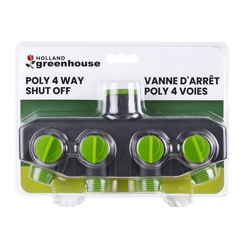 Poly 4-Way Shut Off Valve