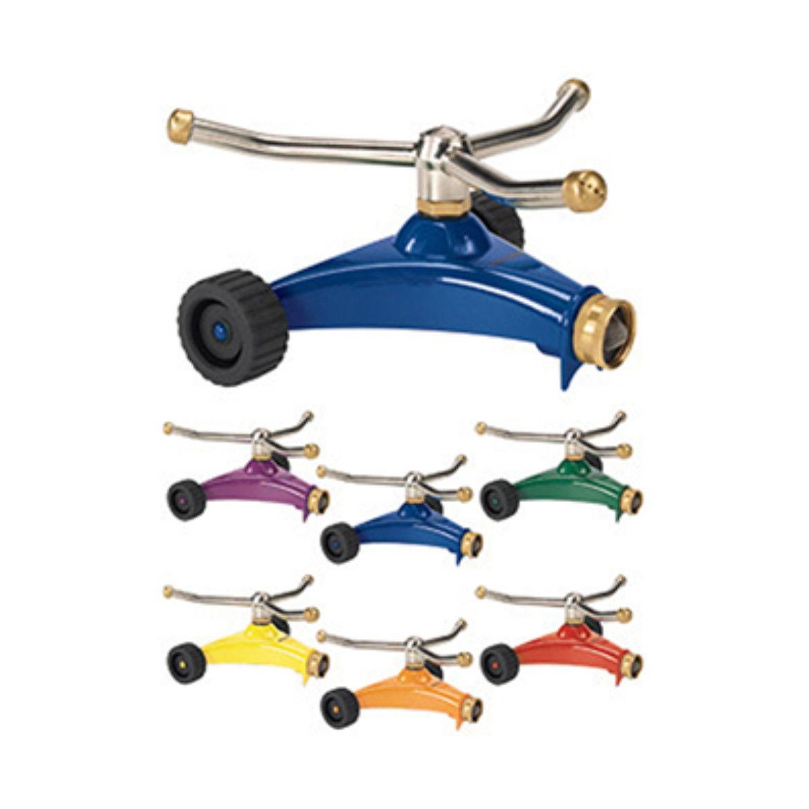 Dramm Whirling 3-Arm Wheel Base Sprinkler - Assorted Colours