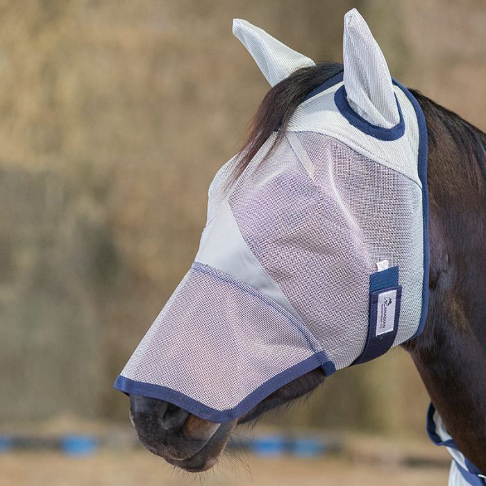 Breakaway Fly Mask with Ears and Nose Cover-Draft