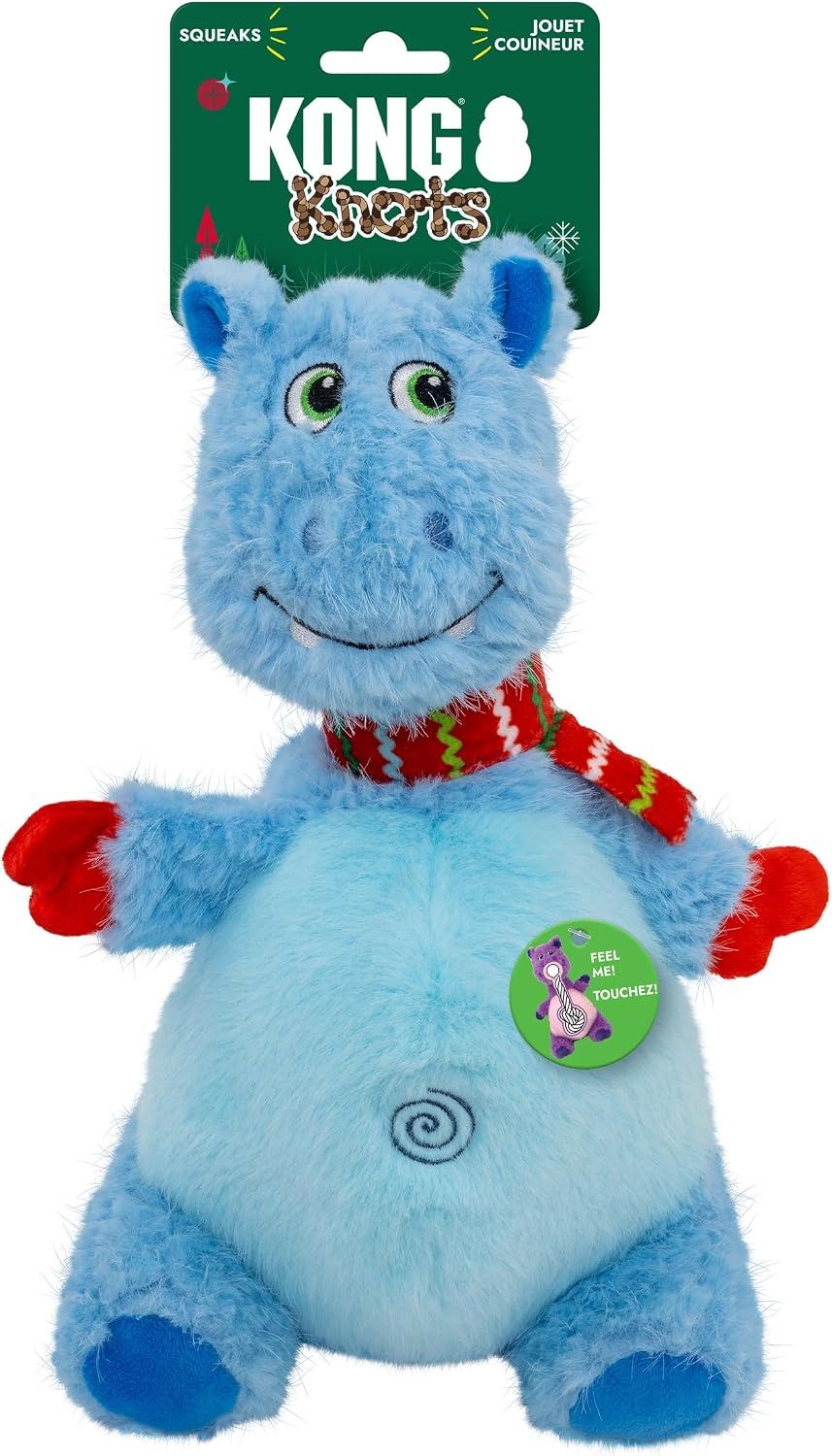 Kong Knots XMas Belly Hippo Blue M/L