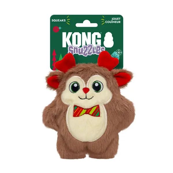 Kong Snuzzles Xmas Bow Tie Reindeer Med