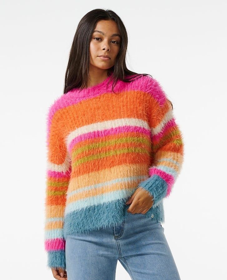 HIBISCUS HEAT CHUNKY STRIPE KNIT SM24