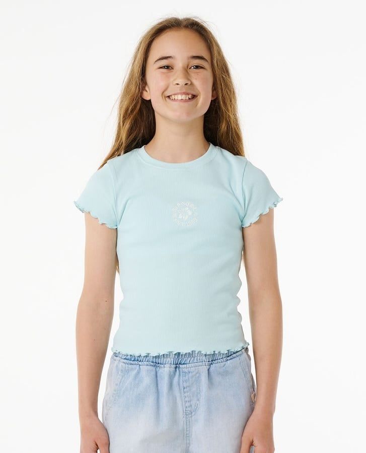 GIRLS HIBISCUS HEAT RIB TEE SM24