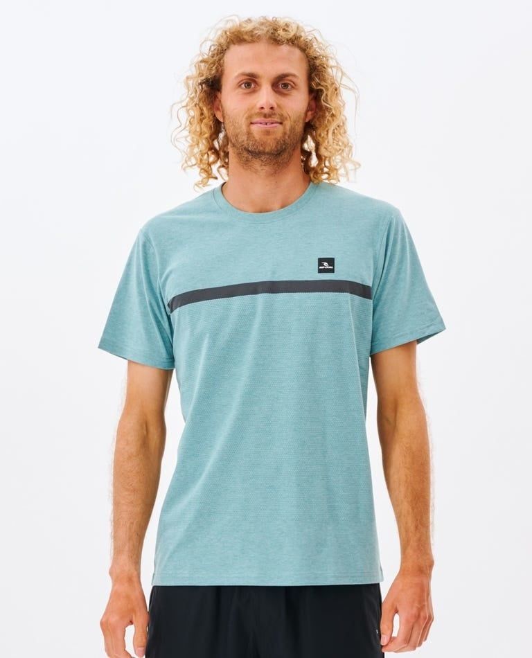 VAPORCOOL VARIAL TEE F22, Color: MINERAL BLUE MARLE, Size: M