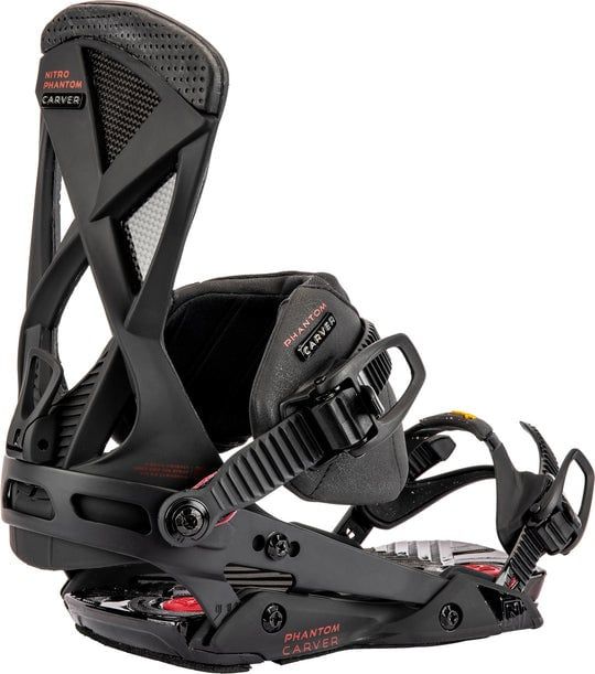 PHANTOM CARVER BINDING W22, Color: BLACK-RED, Size: M