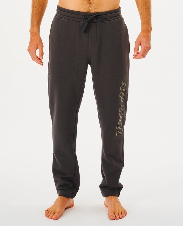 FADE OUT ICON TRACKPANT F22, Color: WASHED BLACK/MOSS, Size: M