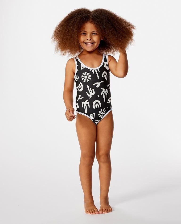 GIRLS LOW TIDE ONE PIECE F22, Color: WASHED BLACK, Size: 1-2