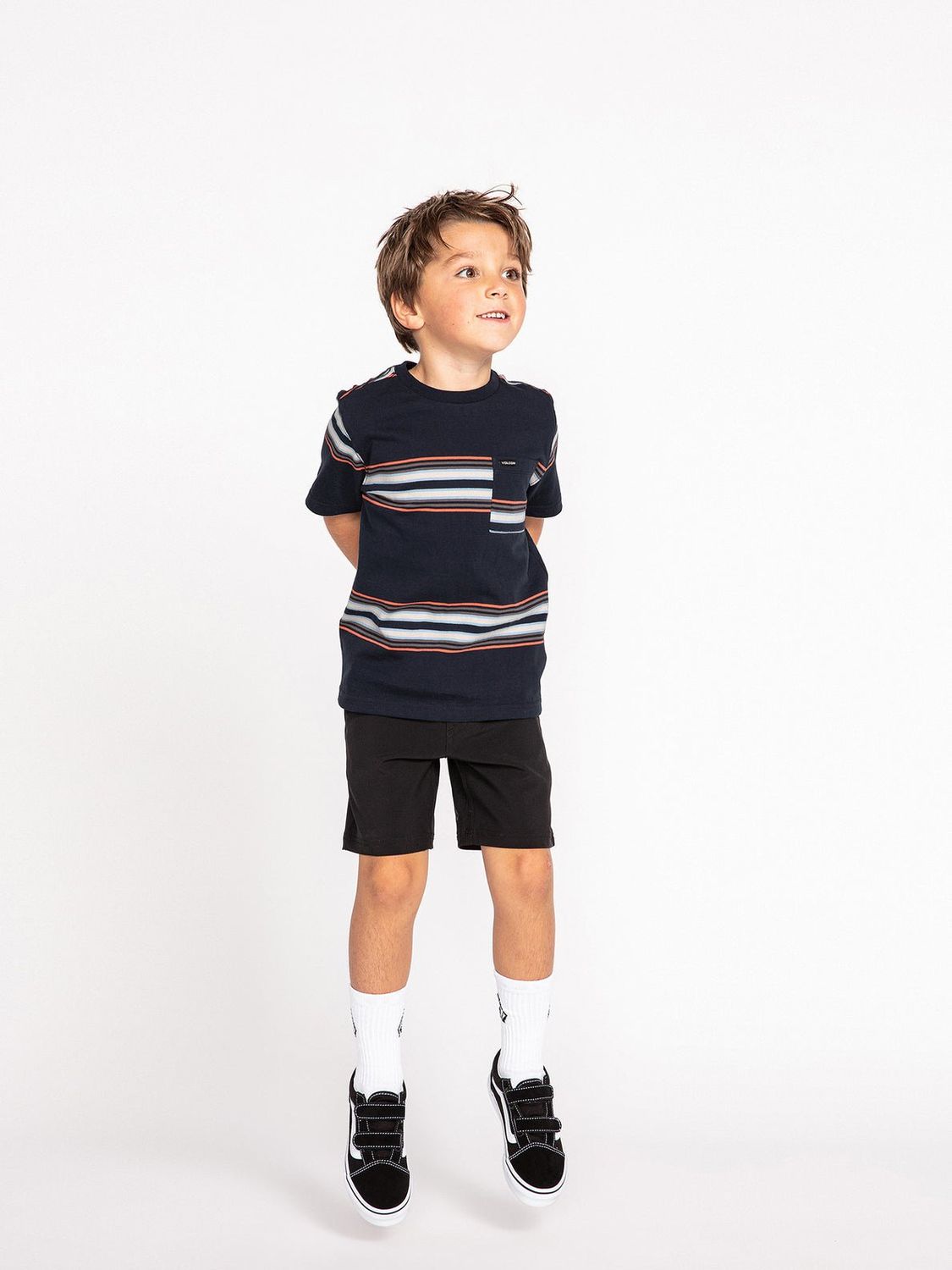 LITTLE KIDS WARSAW CREW SS F22, Color: NVY, Size: 2T