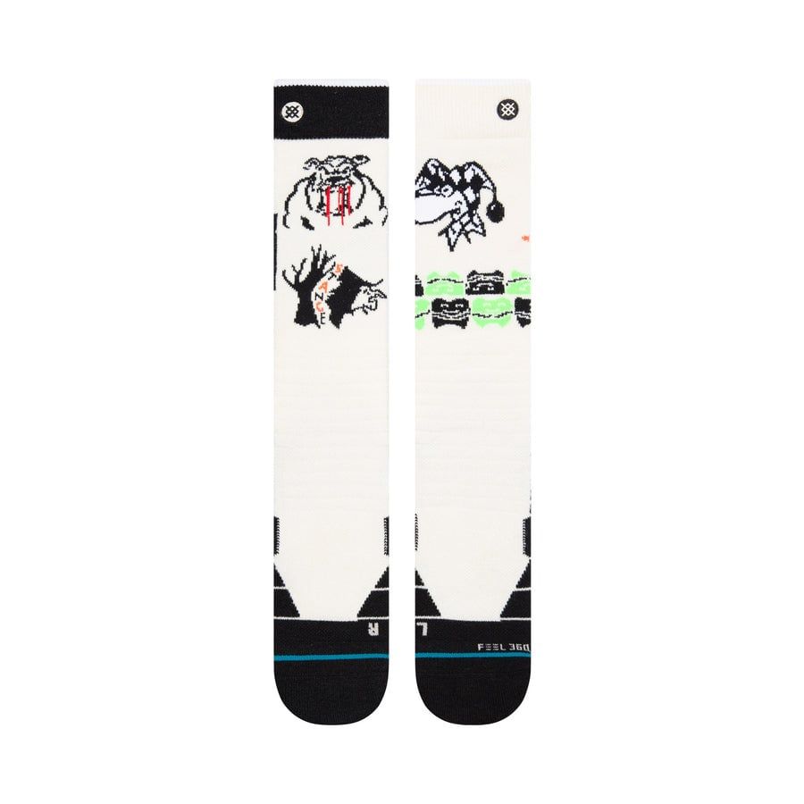 JESTER TEETH SNOW SOCK, Color: OFF WHITE, Size: M