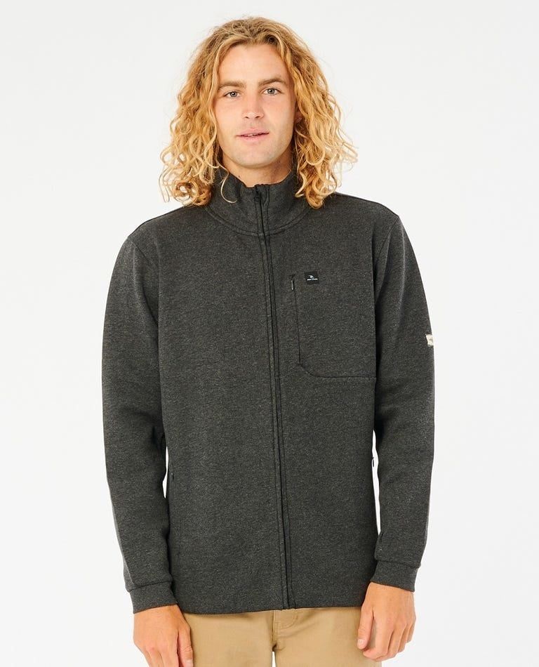 VAPORCOOL ZIP THRU CREW, Color: BLACK, Size: M
