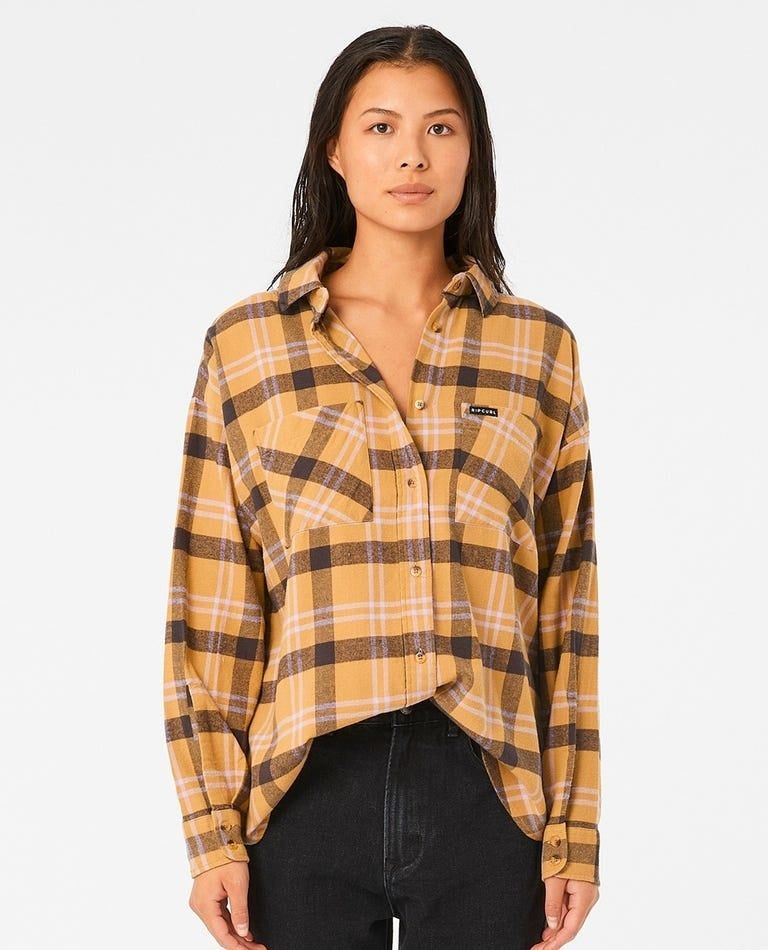 SUNDAY FLANNEL W22, Color: OLIVE, Size: S