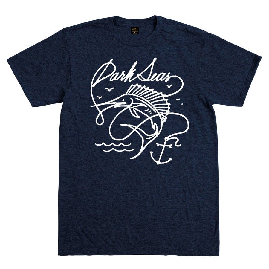 LOOSE LINES BLENDED TEE W22, Color: ABYSS, Size: M