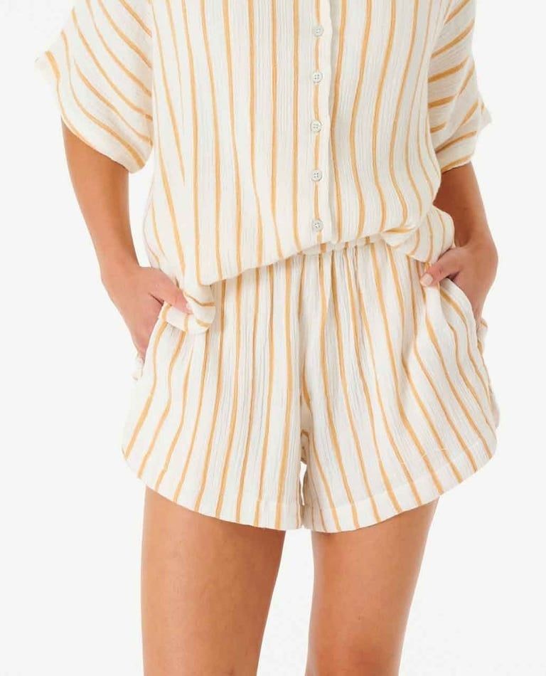 PREMIUM SURF STRIPE SHORT S23, Color: GOLD, Size: S