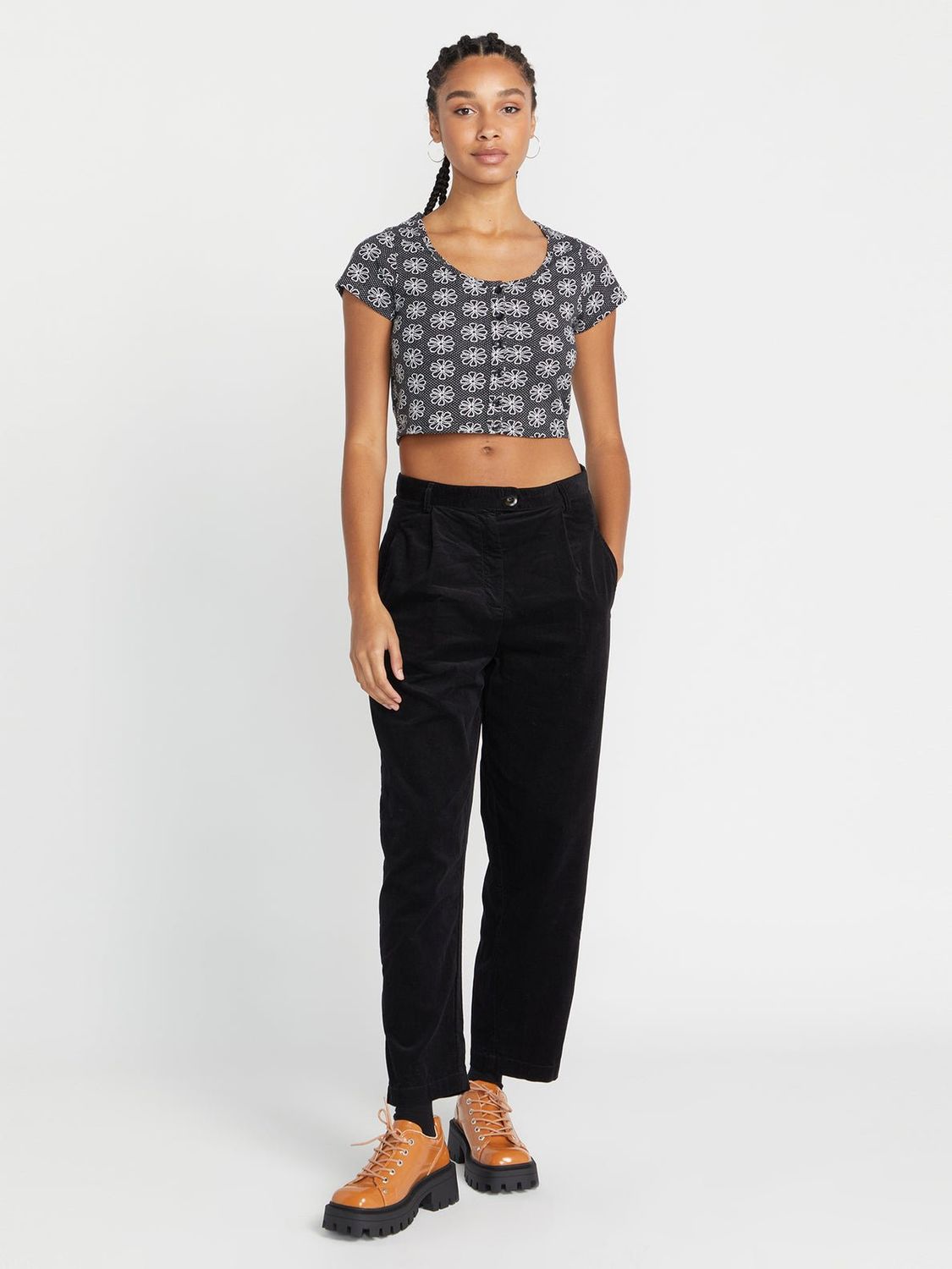 HISTONE CORD PANT W23, Color: BLACK, Size: 25