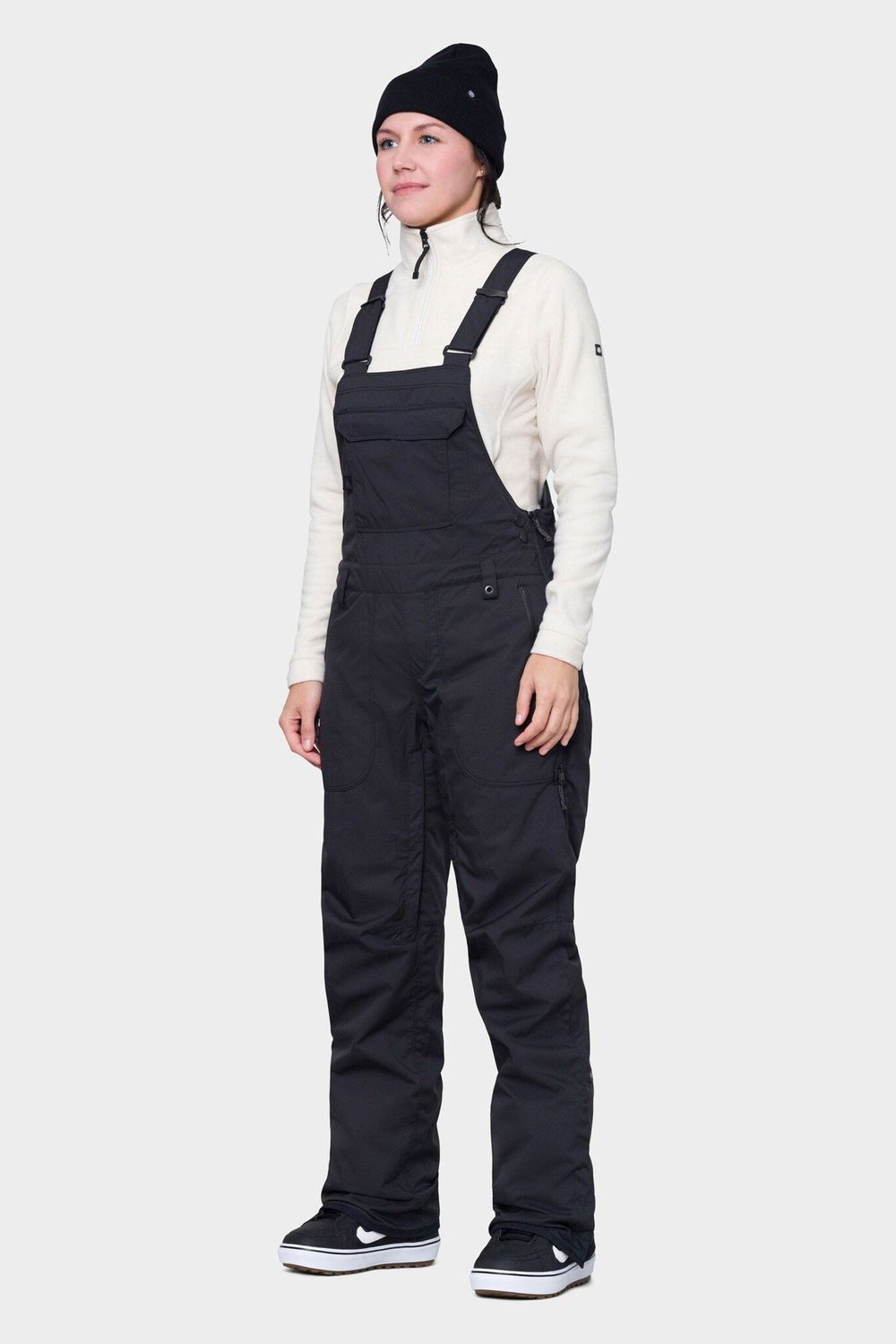 BLACK MAGIC INSULATED BIB W23, Color: BLACK GEO JACQUARD, Size: S