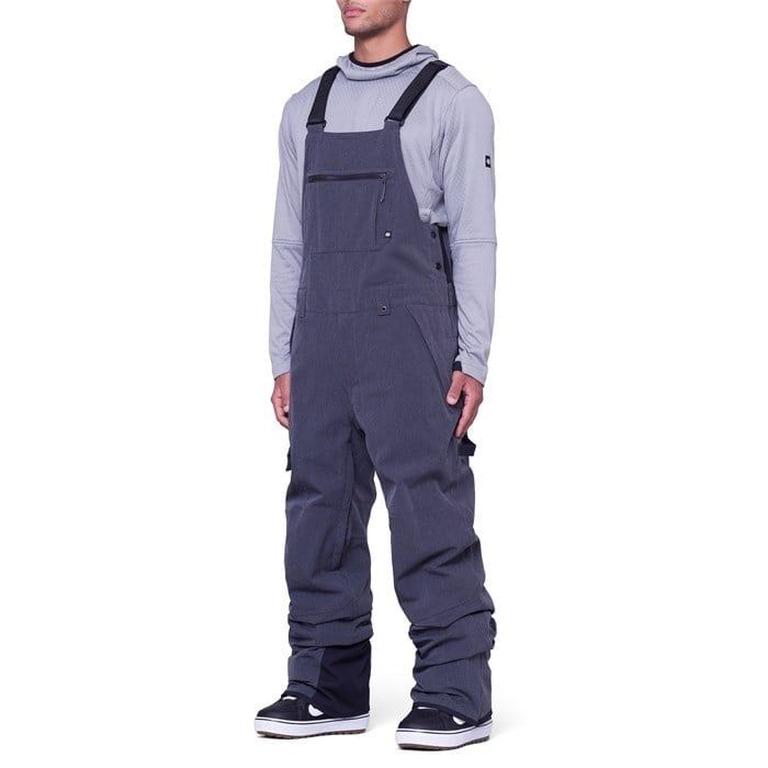 HOT LAP INSULATED BIB W23, Color: BLACK DENIM, Size: M