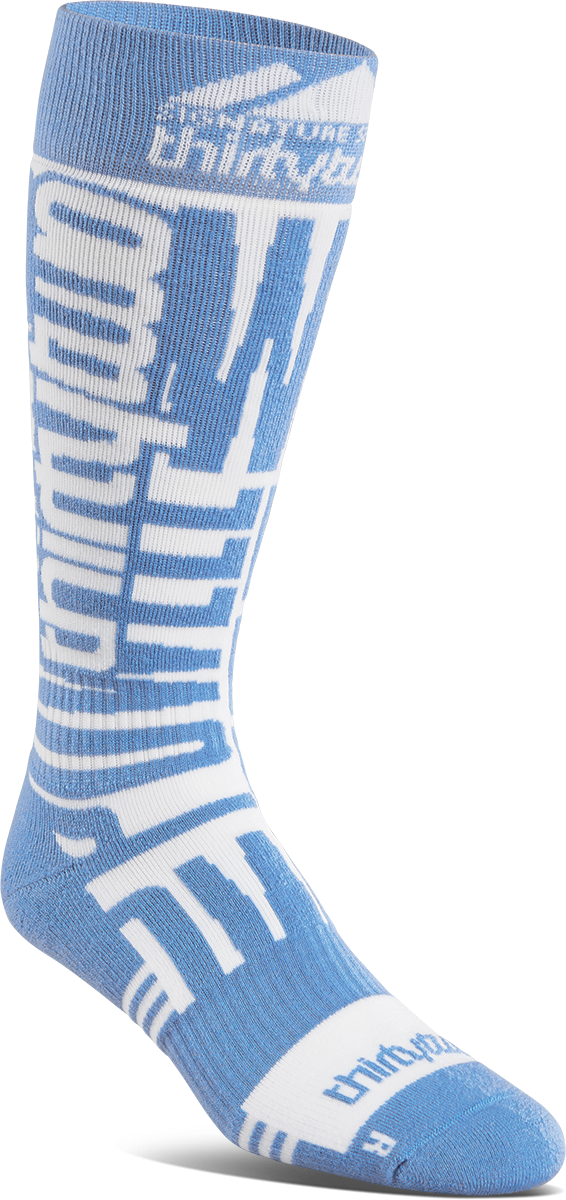 SIGNATURE MERINO SOCK W23, Color: WHT/BLU, Size: L/XL