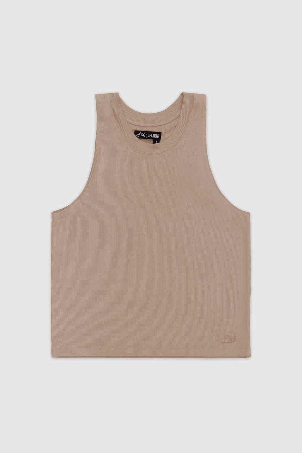 RIBBED TANK SM24, Color: ALMOND, Size: S