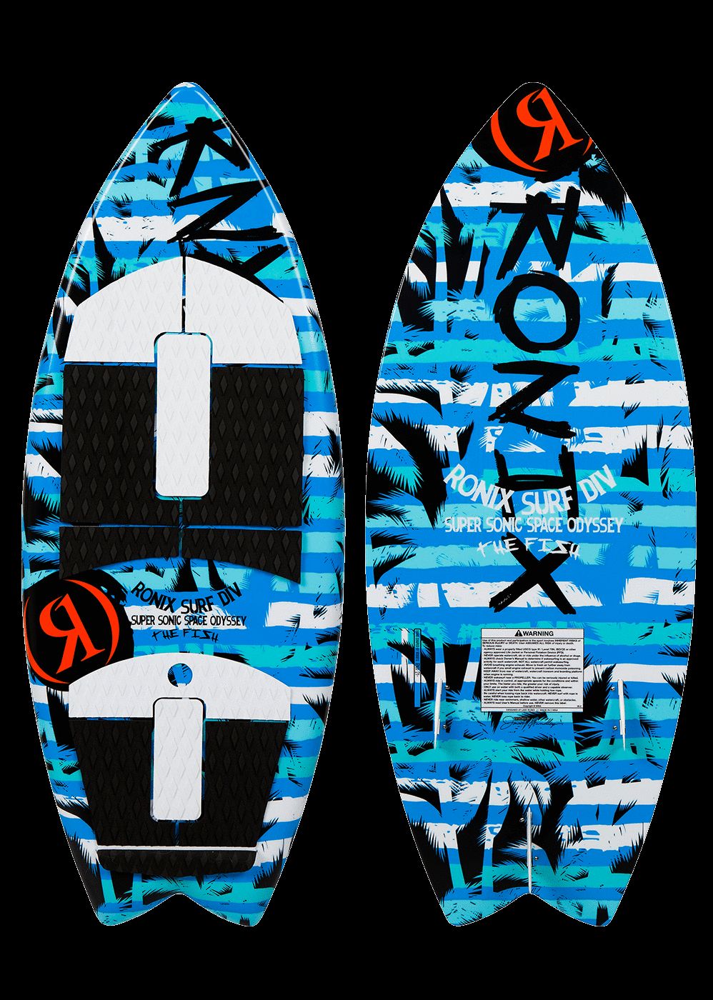 SUPER SONIC SPACE ODYSSEY FISH SM24, Color: WHITE/BLACK/BLUE, Size: 3.9