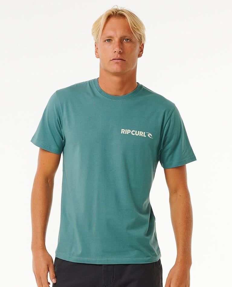 BRAND ICON TEE SM24, Color: BLUESTONE, Size: M