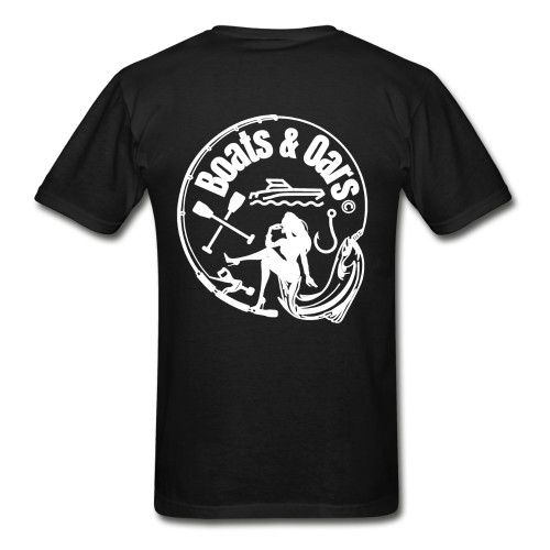 Boats &amp; Oars Logo T-Shirts , Color: Black, Size: S