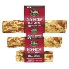 Earth Animal No Hide Chew, Color: Beef, Size: 4in.