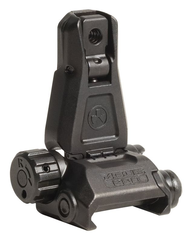Magpul MAG276-BLK MBUS Pro Rear Sight Folding Black for AR-Platform
