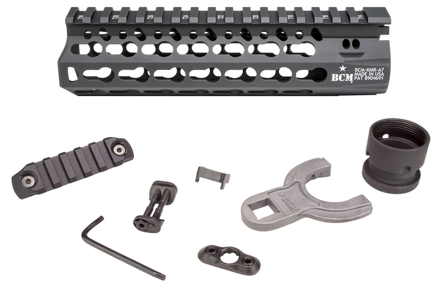 BCM KMRA7556BK KMR Alpha Handguard 7&quot; Keymod Style Made of Aluminum with Black Anodized Finish for AR-15
