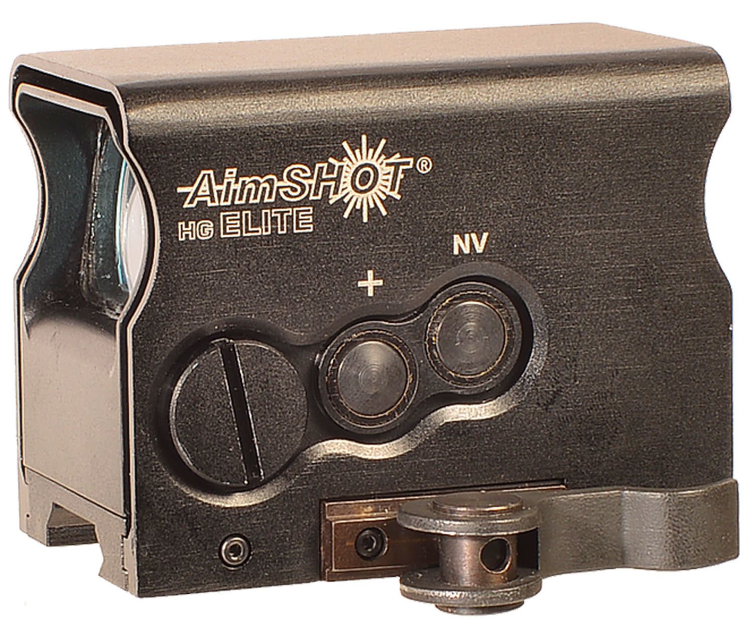 AimShot HGELITEAGREE HG Elite Black Hardcoat Anodized 1x 34mm 2 MOA Green Dot Reticle