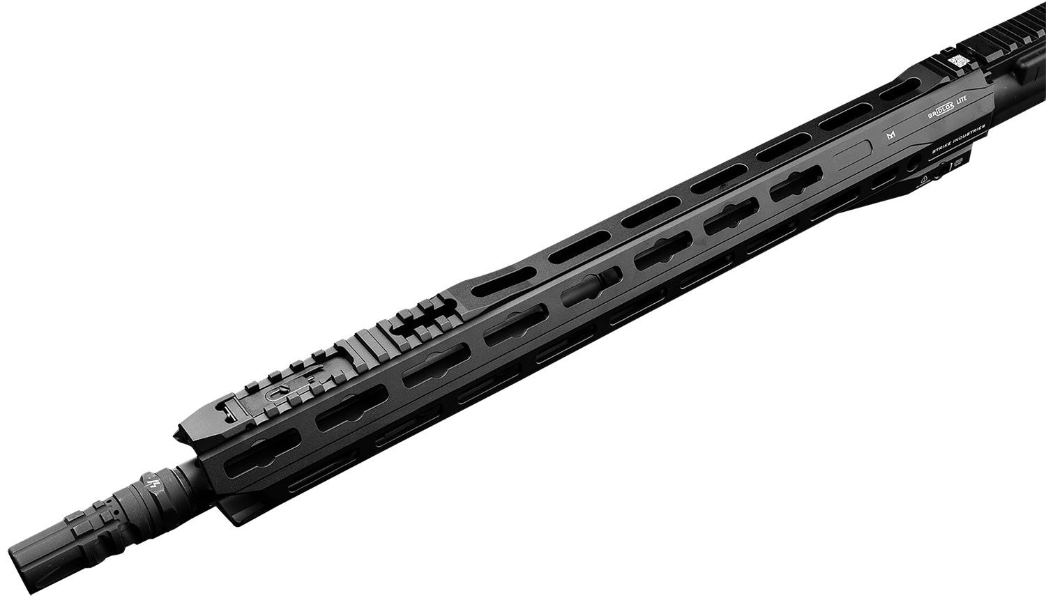 Strike Industries GRIDLOKLITE17BK GridLok Lite with Quick Rail Detach System 17&quot;L 1.57&quot;D M-LOK Black Aluminum for AR-15