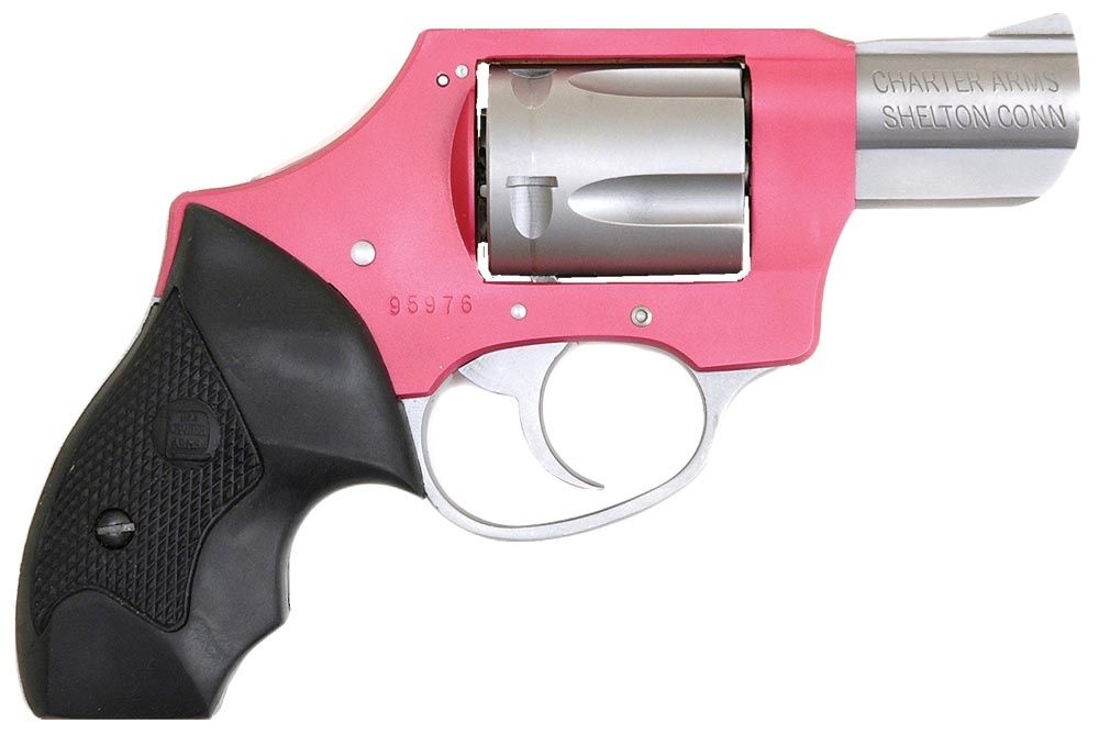 Charter Arms 53831 Undercover Lite Pink Lady DAO 38 Special Caliber with 2&quot; Matte Stainless Barrel, 5rd Capacity Matte Stainless Finish Cylinder, Pink Finish Aluminum Hammerless Frame &amp; Finger Grooved