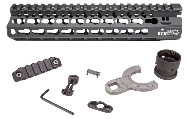 BCM KMRA9556BK KMR Alpha Handguard 9&quot; Keymod Style Made of Aluminum with Black Anodized Finish for AR-15