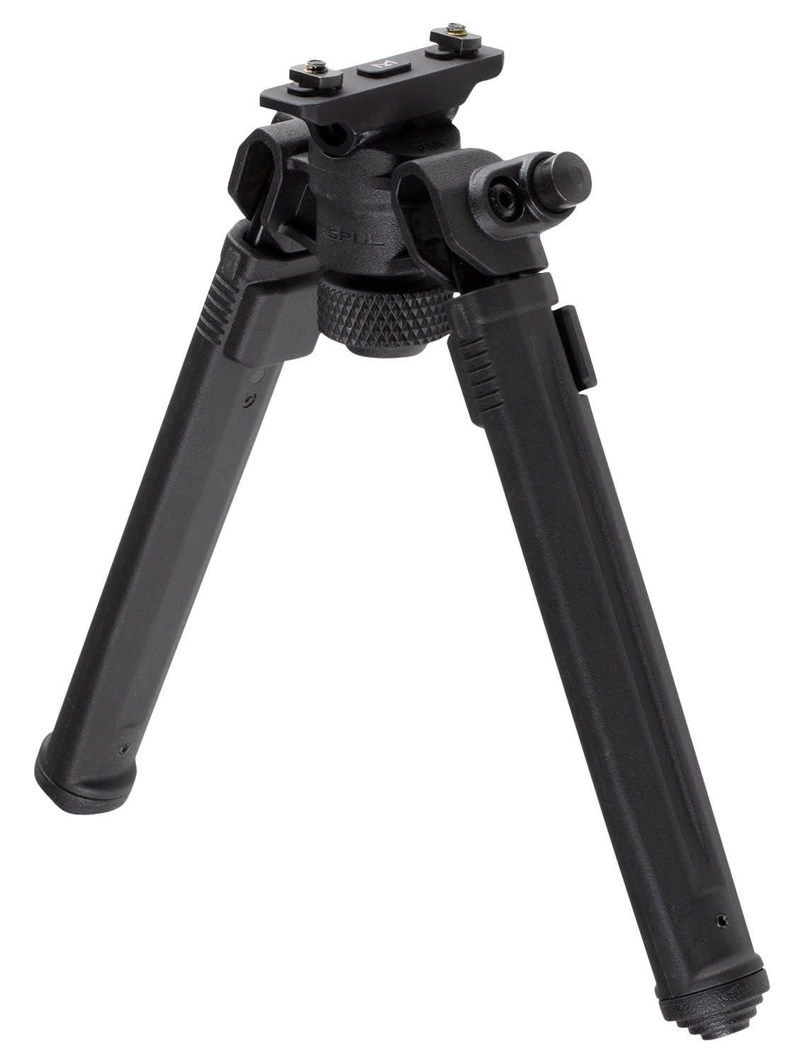 Magpul MAG933-BLK Bipod made of Aluminum with Black Finish, M-LOK Attachment, Rubber Feet, 6.30-10.30&quot; Vertical Adjustment for AR-Platform