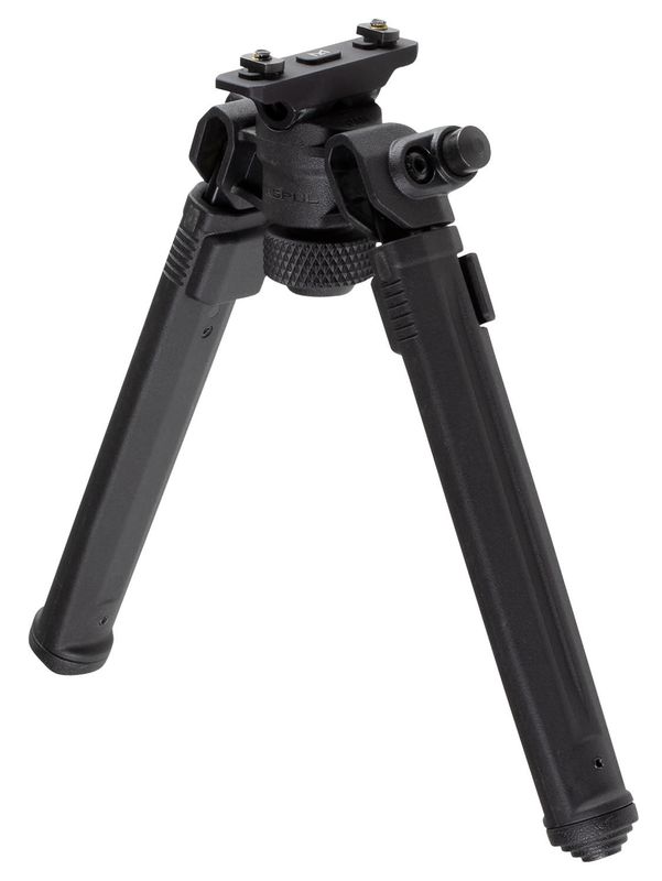 Magpul MAG933-BLK Bipod made of Aluminum with Black Finish, M-LOK Attachment, Rubber Feet, 6.30-10.30&quot; Vertical Adjustment for AR-Platform