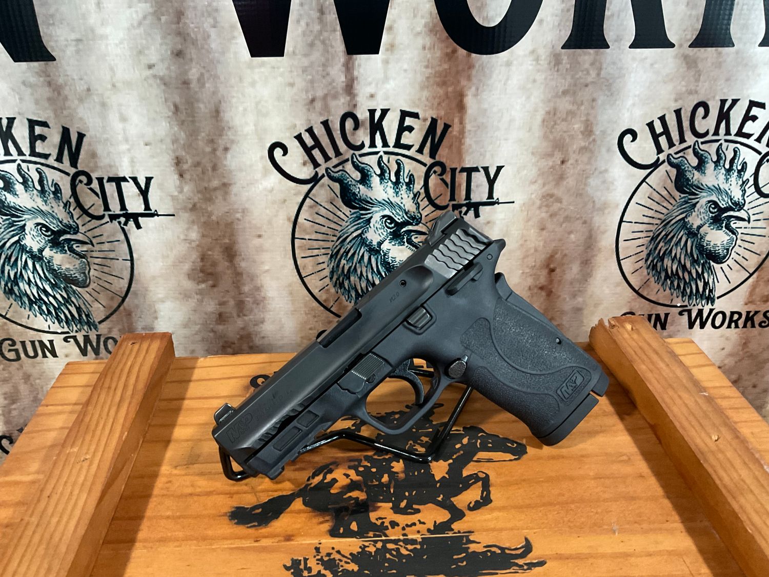 M&amp;P Shield EZ 380 ACP 3.67&quot; Barrel 8+1, Black Polymer Frame With Picatinny Acc. Rail, Black Armornite Stainless Steel Slide, Manual Safety