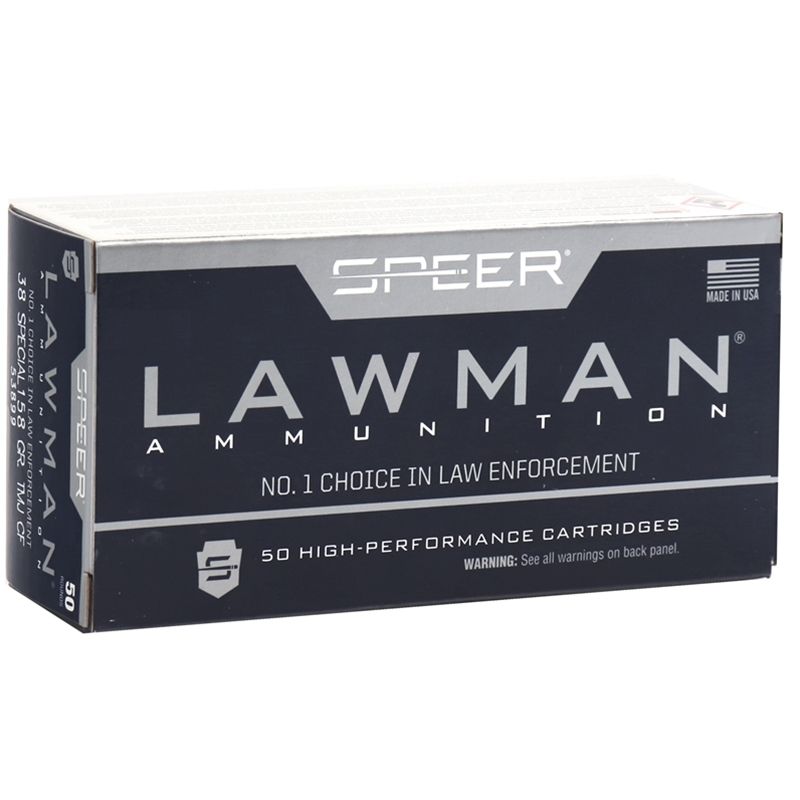 38 Special 53899 Speer Lawman 158 Grain FMJ - 50 Round Box