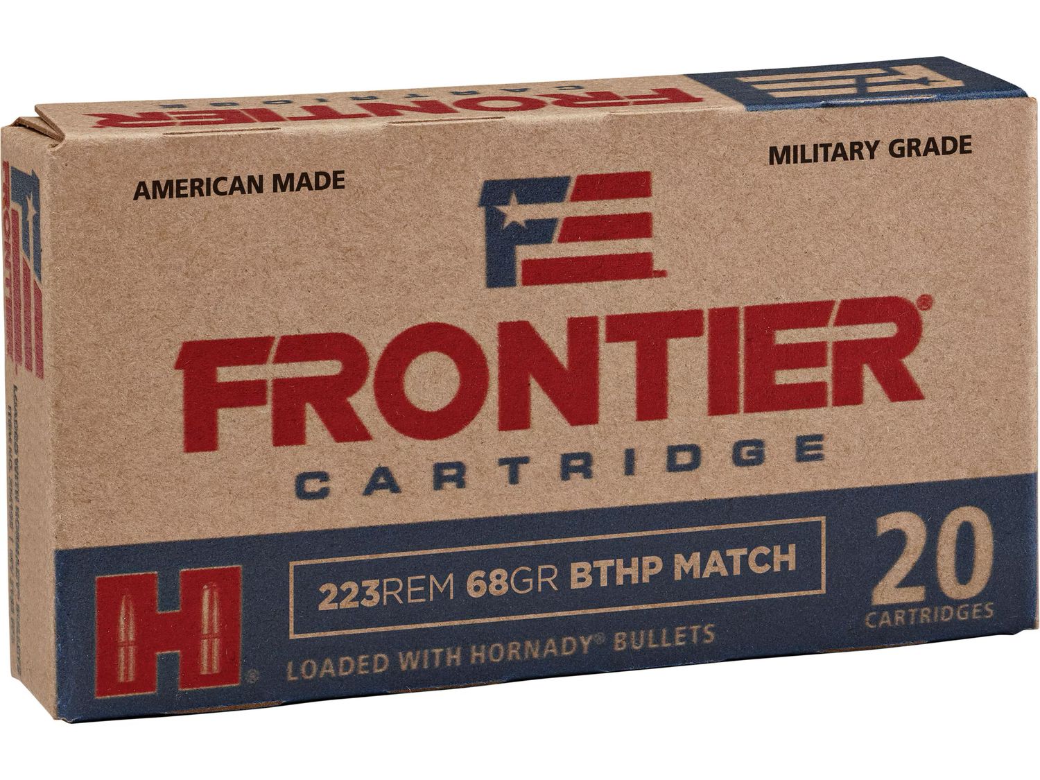 Hornady Frontier Rifle Ammunition .223 Rem 68 gr BTHP-MATCH 20/ct