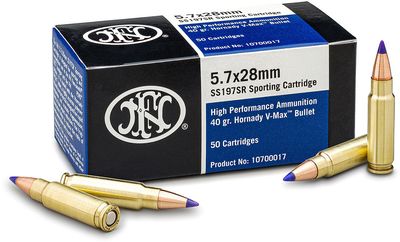 FN 10700017 High Performance 5.7x28mm 40 gr Hornady V-Max (VMX) 50 Per Box/ 40 Cs
