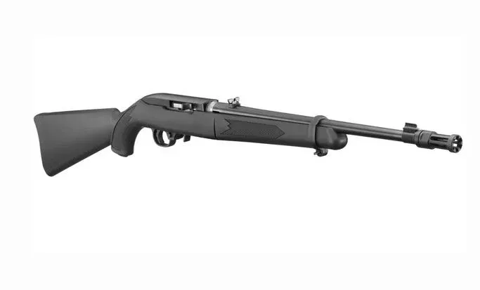 Ruger 11112 10/22 Takedown 22 LR 10+1 16.40" Threaded/Flash Suppressor Barrel, Satin Black Alloy Steel, Black Synthetic Stock, Cross-Bolt Manual Safety