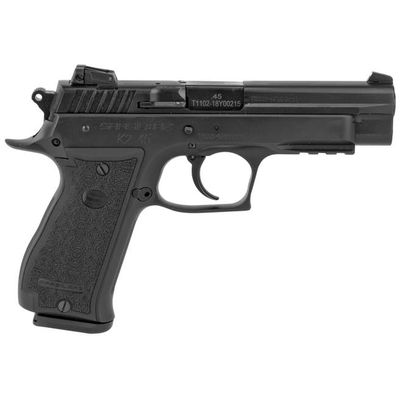 SAR USA K245BL K2 45 ACP Caliber with 4.70" Barrel, 14+1 Capacity, Overall Black Finish Steel, Picatinny Rail/Beavertail Frame, Serrated Slide &amp; Polymer Grip