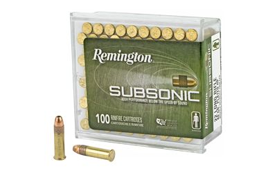 Remington, Subsonic, 22 LR, 40 Grain, Copper Plated Hollow Point, 100 Round Box