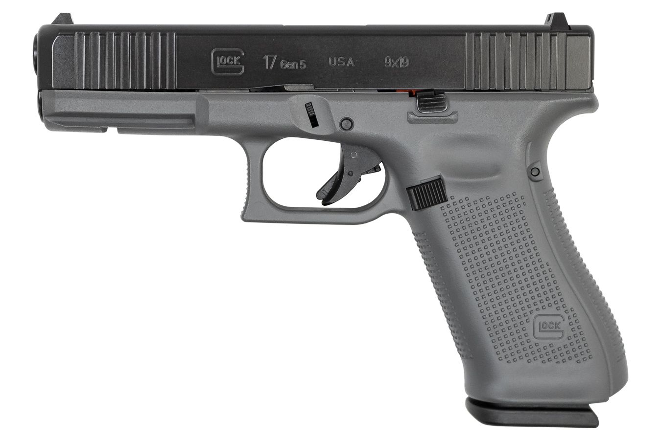 G17 G5 9MM 17+1 4.49&quot; FS GRAY 3-17RD MAGS | FRONT SERRATIONS 9mm