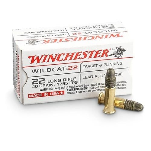 WINCHESTER Wildcat .22 LR 40 Grain LRN 50rd Box Ammo