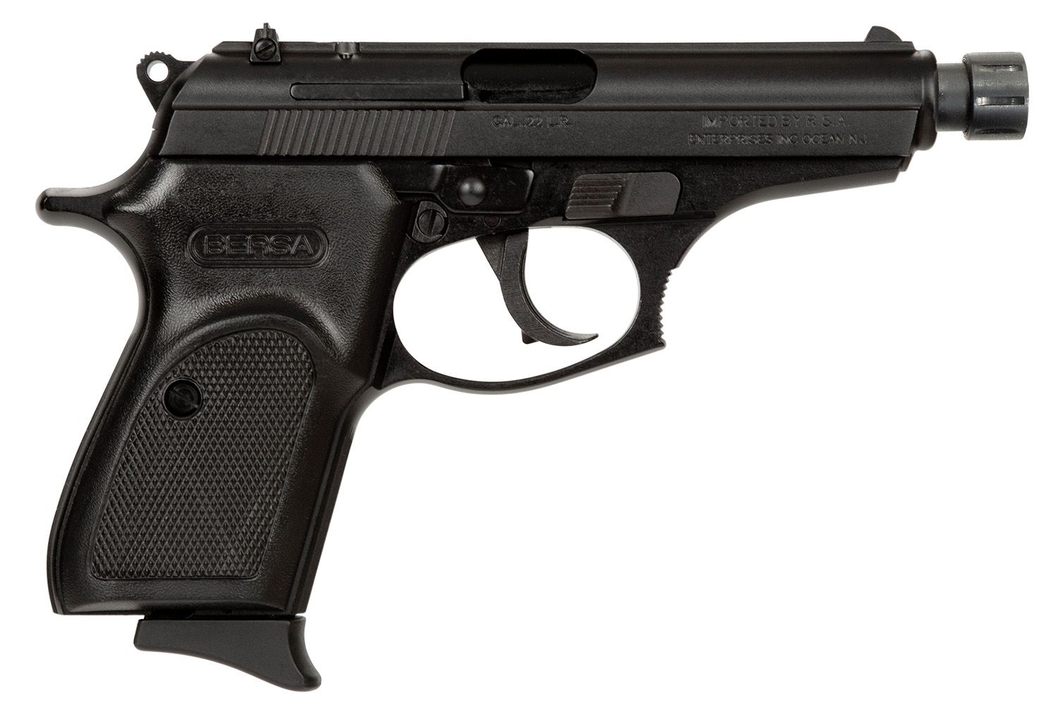 Bersa 22LR D.A. Matte - 10 Round Pistol w/Threaded Barrel