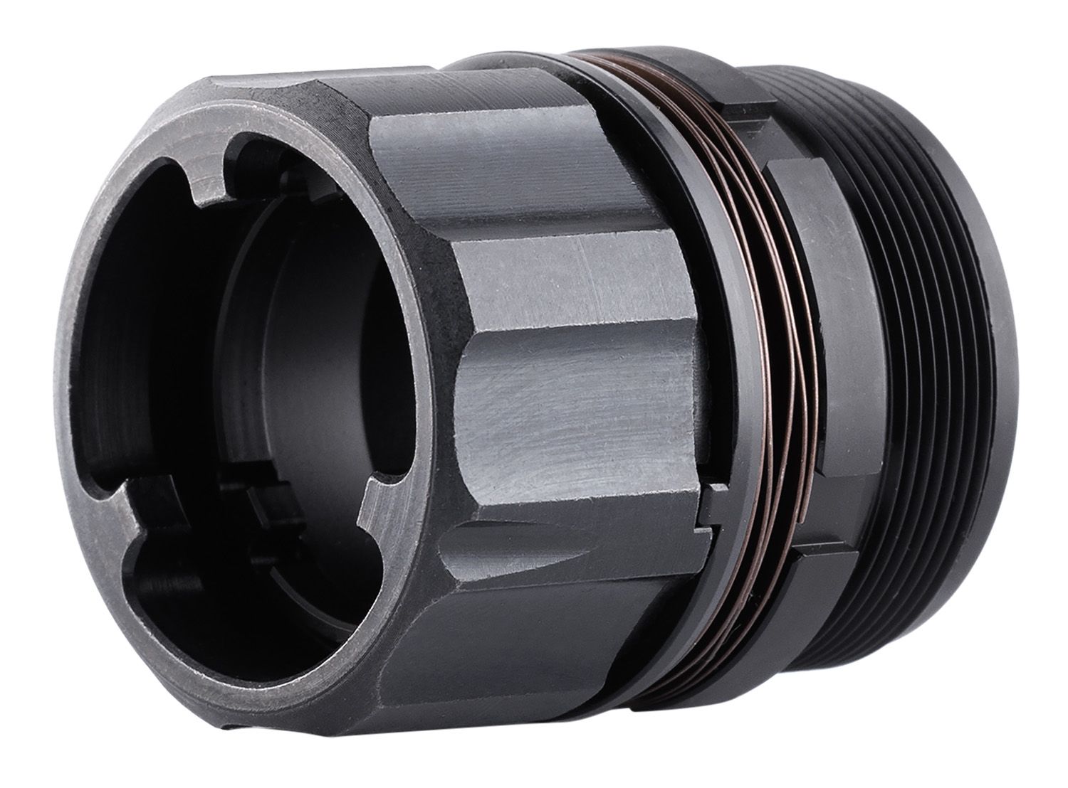 Dead Air DA428 Key-Mo Adapter Black Adapter for HUB Socket Silencers(1 3/8-24)&quot;