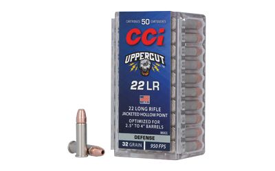 CCI Ammunition, Uppercut, 22 Long Rifle, 32 Grain, Copper Plated Hollow Point, 50 Round Box